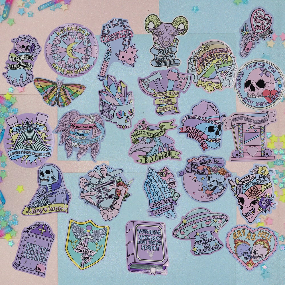 Burn Down The Cistem Large Vinyl Sticker Abprallen