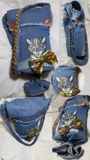 Image 3 of Tasty Raw Edge Denim "Ms. Tiggy" Feed Sack