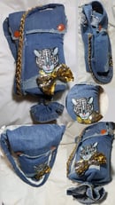 Image 3 of Tasty Raw Edge Denim  "Ms. Tiggy" Feed Sack  