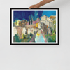 Framed Mix Media Print "Cuenca"