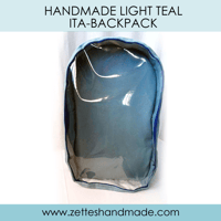 Image 1 of Handmade Light Teal Ita-bag Backpack