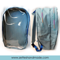 Image 2 of Handmade Light Teal Ita-bag Backpack