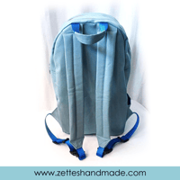 Image 3 of Handmade Light Teal Ita-bag Backpack