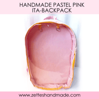 Image 1 of Handmade Pastel Pink Ita-bag Backpack