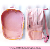 Image 2 of Handmade Pastel Pink Ita-bag Backpack