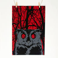 Image 2 of Dark Owl Screenprint