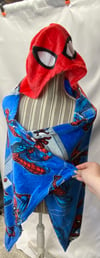 Cozy Hooded Throw - Blue/Red