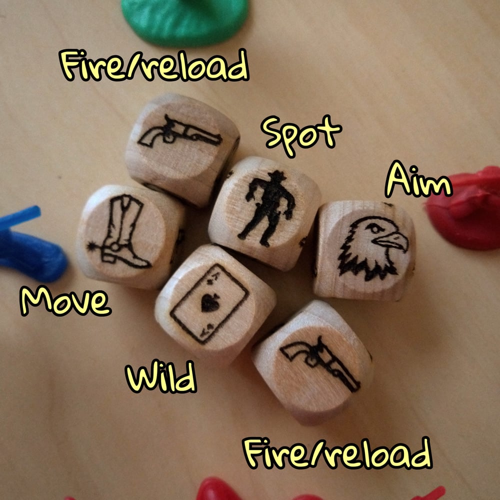 What a Cowboy! Custom action dice set.