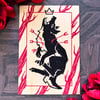 Crowned Wolf Wooden Print