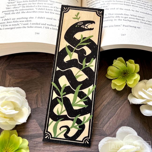 Serpent Sprout Wood Bookmark