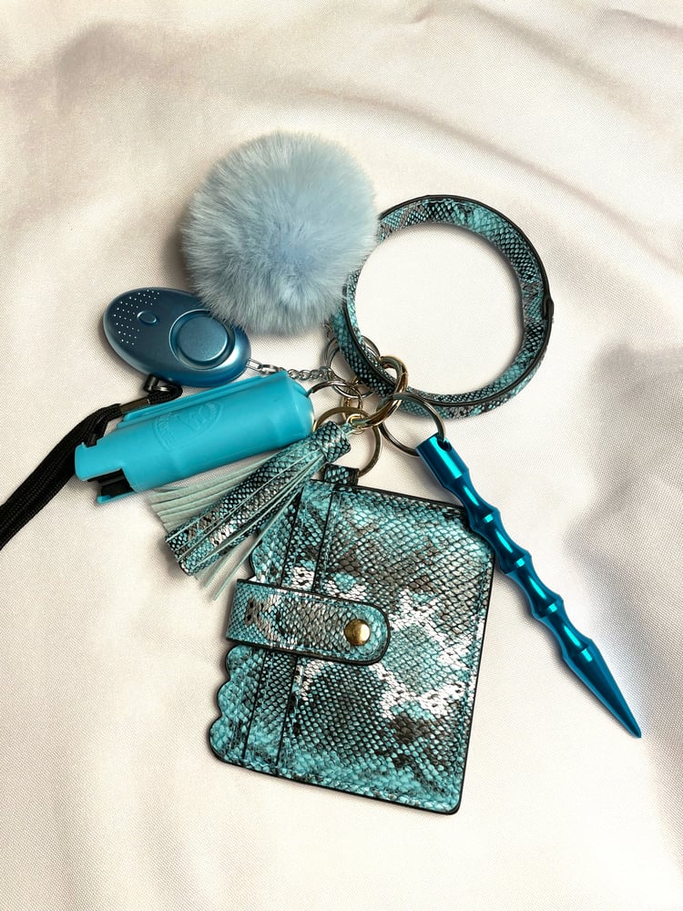 Image of Blue Python Self Defense Keychain - Wallet Combo
