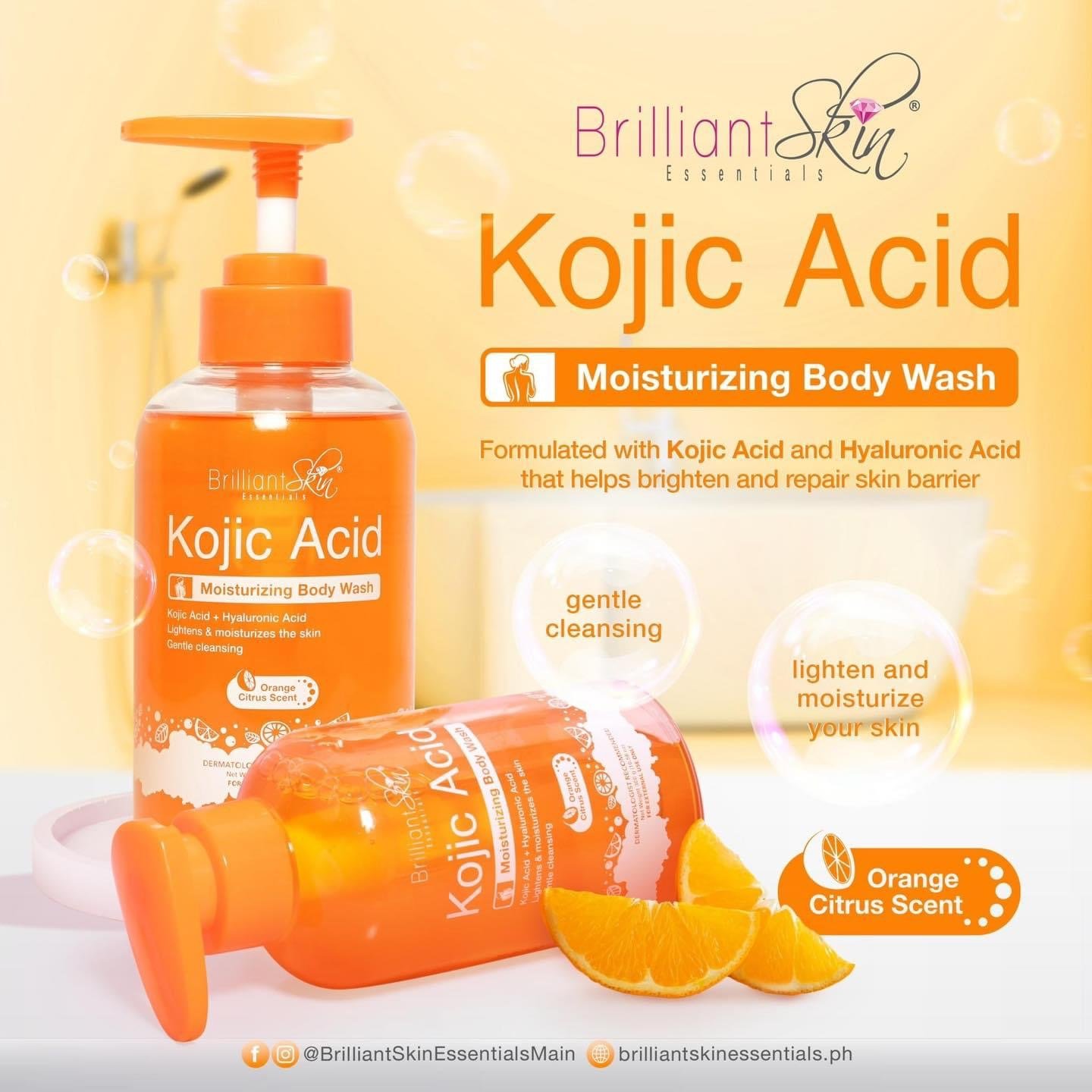 BRILLIANT SKIN ESSENTIALS Kojic Acid Moisturizing Body Wash