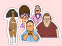 Bob's Burgers Side Character Stickers
