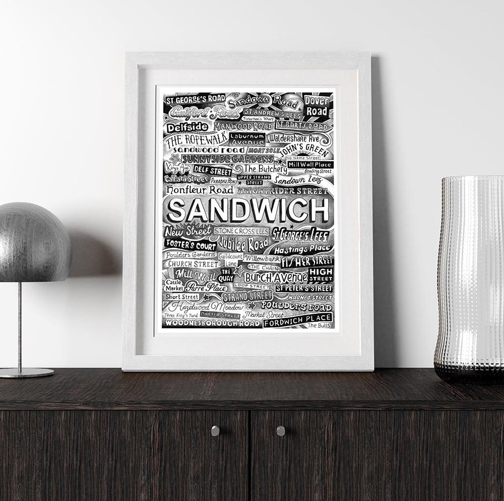 Image of Sandwich Street Names - signed and numbered print