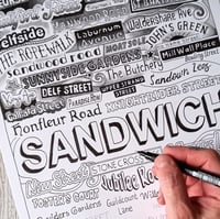 Image 3 of Sandwich Street Names - signed and numbered print