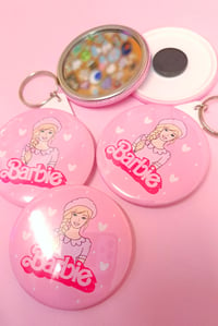 Image 1 of Barbie Keyring/Magnet/Badge/Mirror