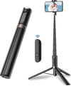  Cell Phone Selfie Stick Tripod, Smartphone Tripod Stand All-in-1 with Integrated Wireless Remote