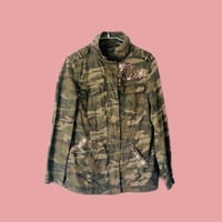 Image 1 of Sequin Camo Jacket (Rose Gold) Small UK Size 10/12