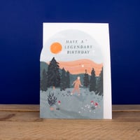 Image 1 of Bigfoot Birthday Card - "Have a Legendary Birthday" by Sister Paper Co.