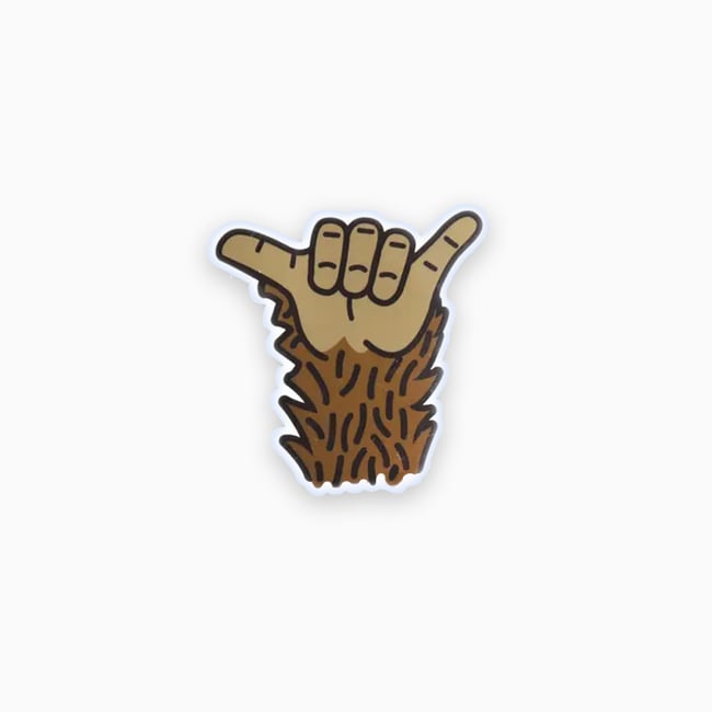 Bigfoot Hang Loose Sticker