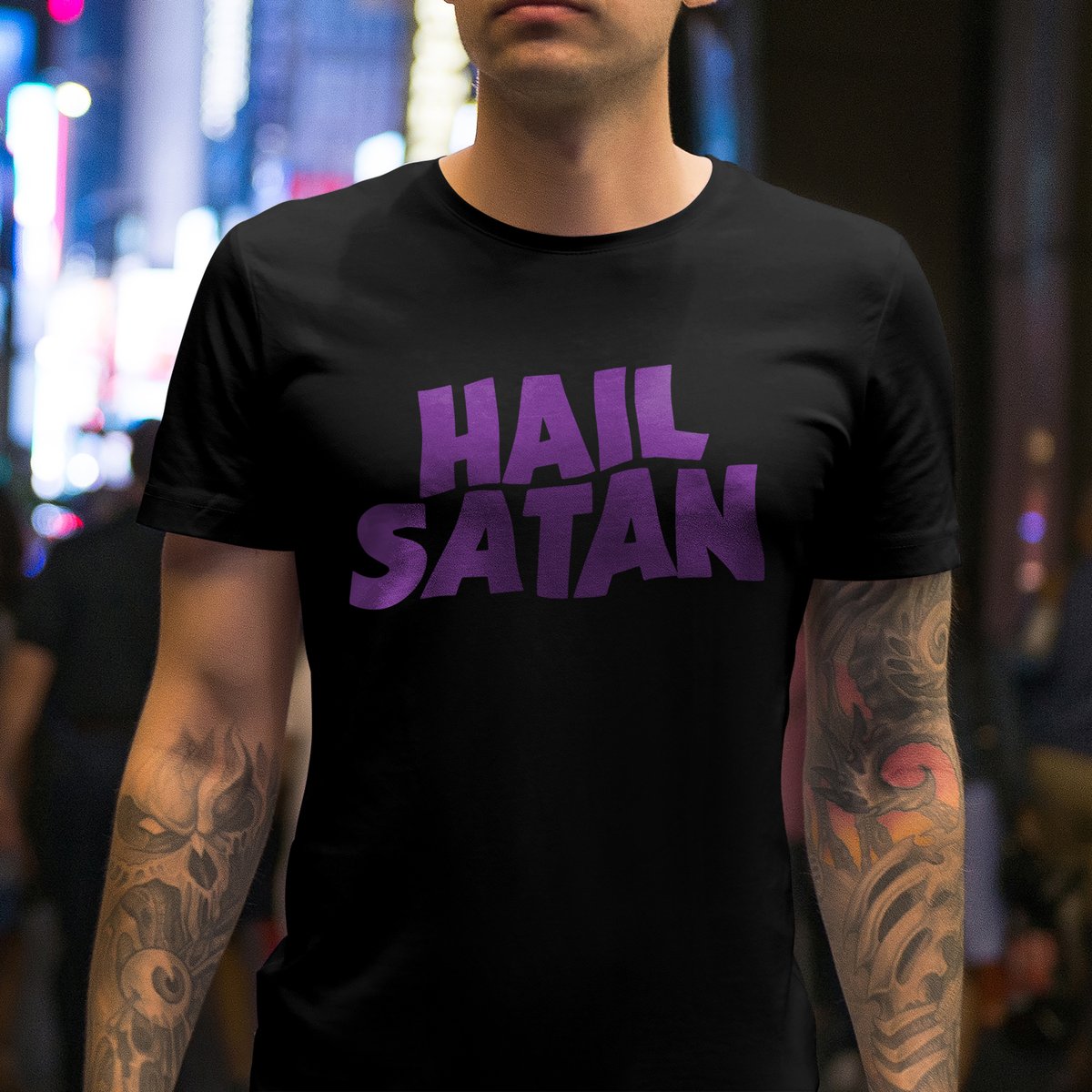 Hail Satan Sabbath Style Shirt Satanic Delco