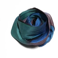 Image 4 of 10YD BLACK MAGIC HAND DYED SARI SILK RIBBON/HAND DYED BY COLOR KISSED SILK