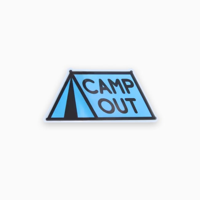 Camp Out Sticker