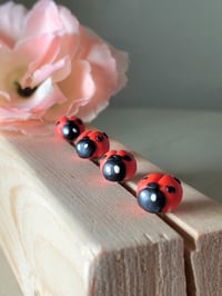 Image 2 of Earrings | Aretes Ladybugs Stud
