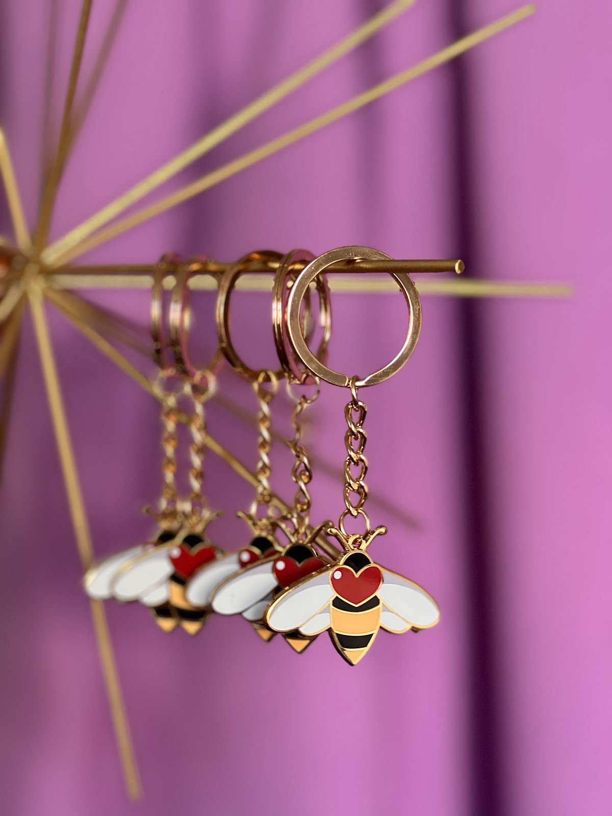 Image of Bee Keychain