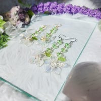 Image 1 of White lily flower dangles 