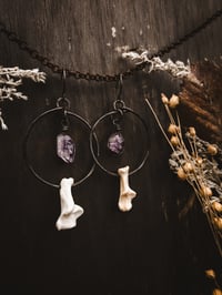 Image 1 of Amethyst Hoops