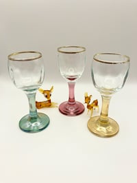Small Stemmed Harlequin Lustre Glasses
