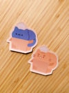 His Spot - Neko or Tigrou Glossy Stickers (WATER-RESISTANT)
