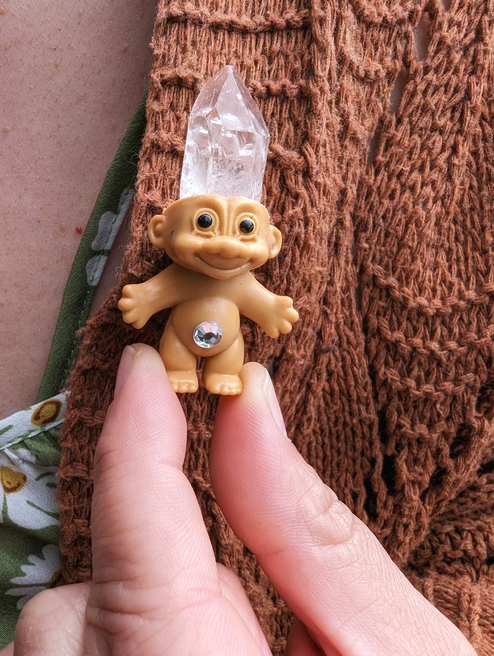 Crystal Troll Pin 2.5"