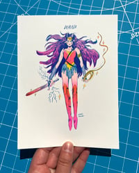 Image 1 of Super Women Riso Print Series - Diana / Wonder Woman