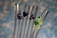 Image 1 of Set of 4 x 8" Glass Straws