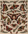 Butterfly Lady Tattoo Flash Print - 8x10