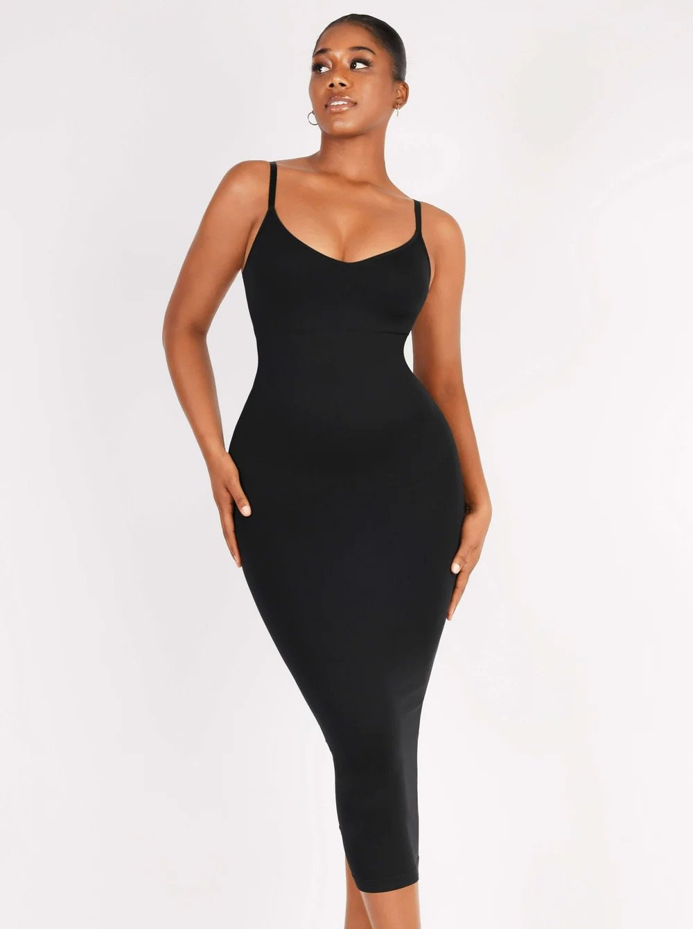 shaper dress bodycon maxi Maxi Bodycon Shaping Dress With Side Slit