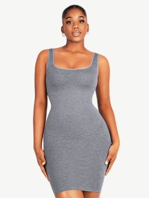 Square-neck Shaper Mini Skirt