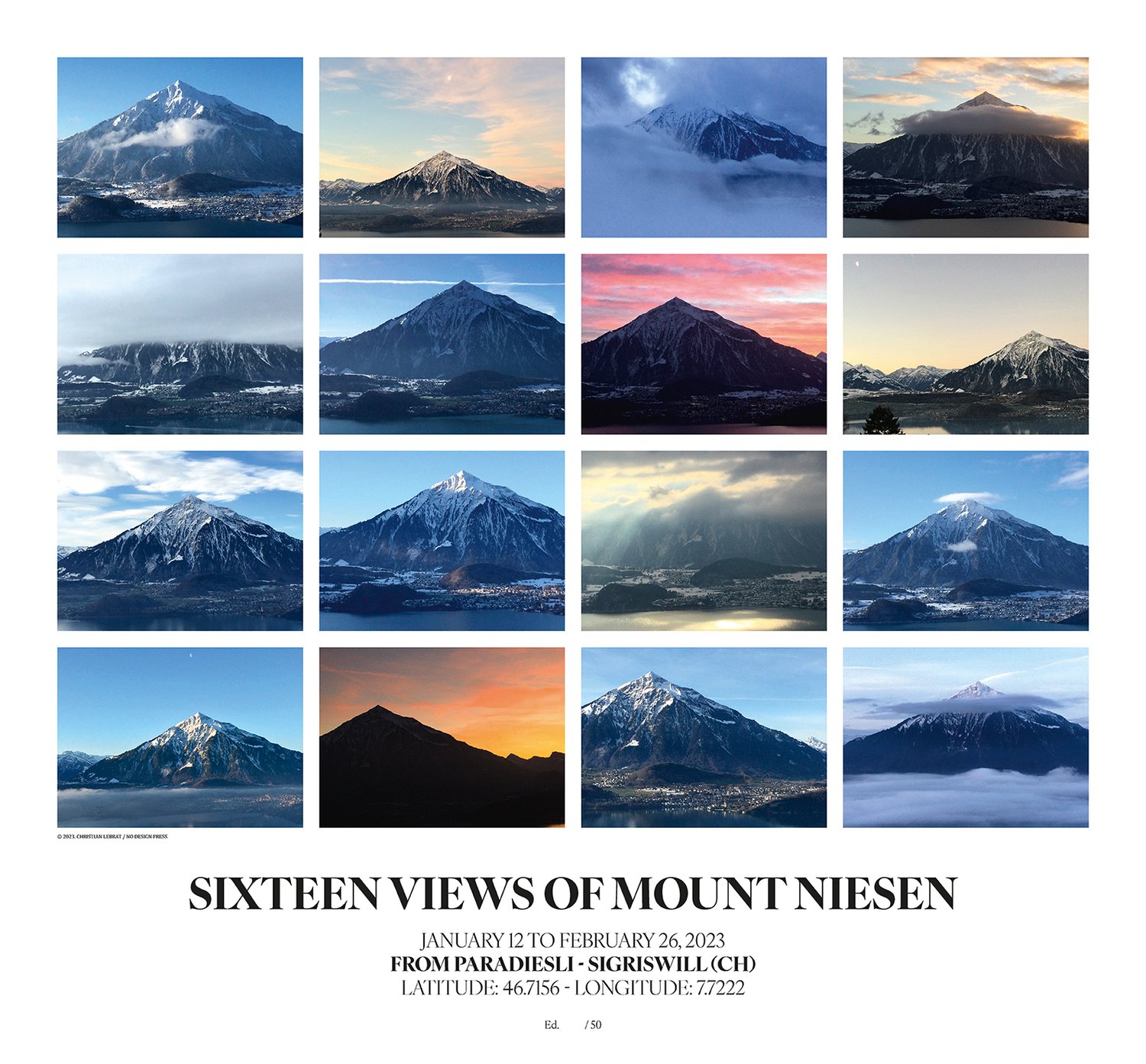 SIXTEEN VIEWS OF MOUNT NIESEN