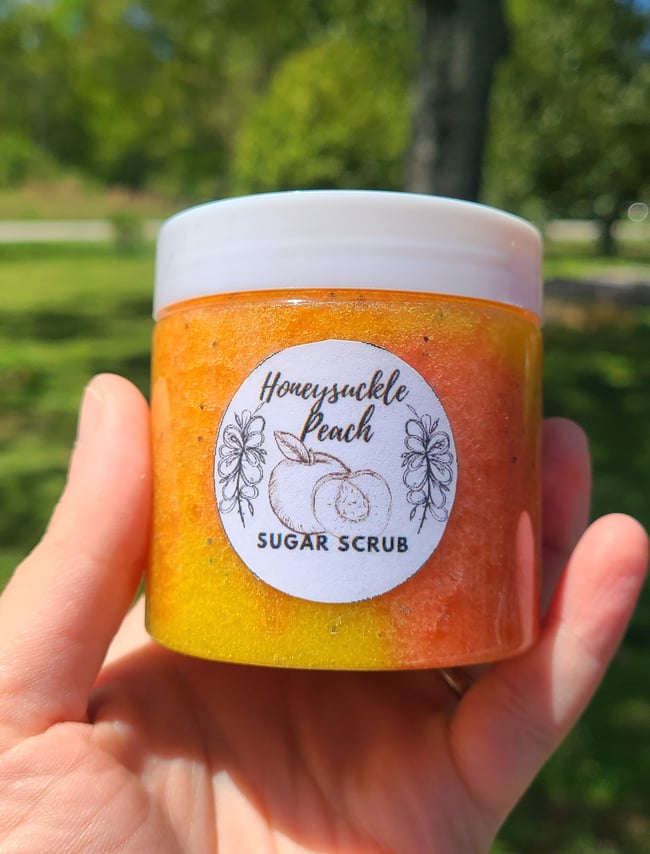 Honeysuckle Peach Exfoliating Sugar Scrub