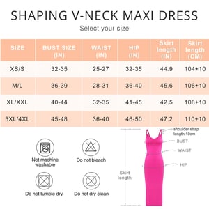 Seamless Spaghetti Strap V-neck Maxi Shaper Dress 