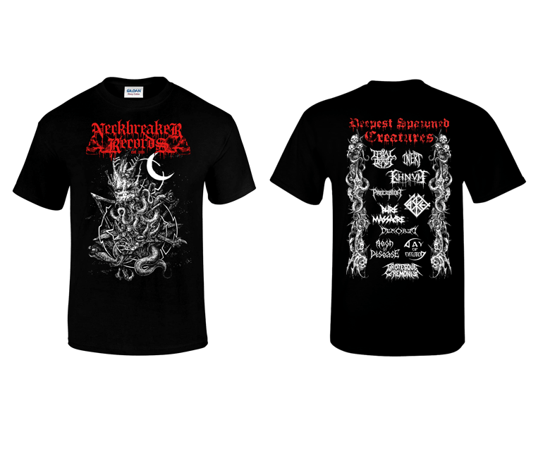 Image of Neckbreaker Records - Shoggoth Deepest Spawned Creatures Red Shirt