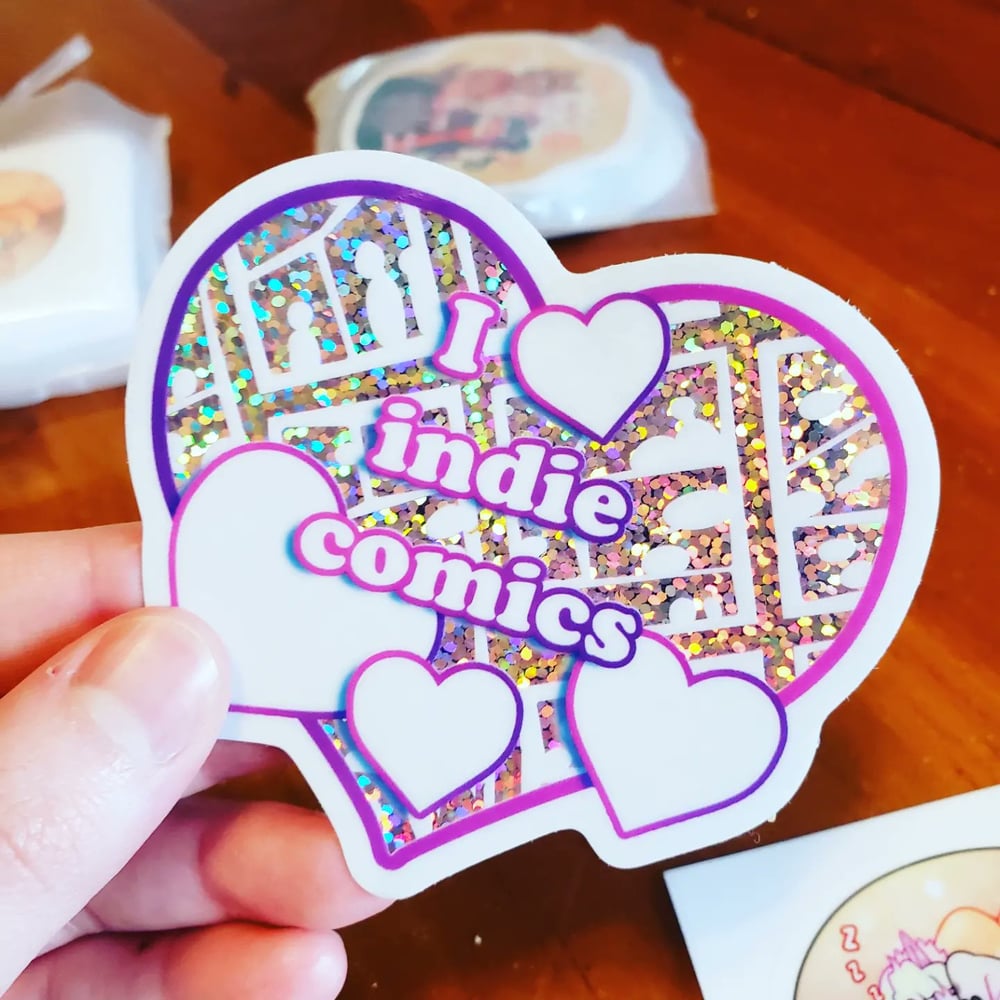 I <3 Indie Comics Holographic Sticker