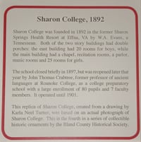 Image 2 of Sharon College, in Effna (Bland County), Virginia Ornament 