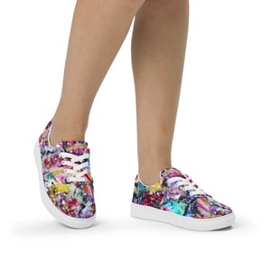 Image of "Cosmic Jazz" Women’s lace-up canvas shoes 