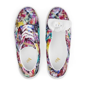 Image of "Cosmic Jazz" Women’s lace-up canvas shoes 