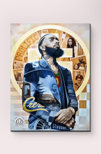 Nipsey Hussel 20x27 canvas portrait