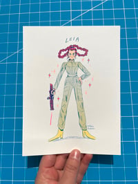Image 1 of Super Women Riso Print Series: Leia / Star Wars