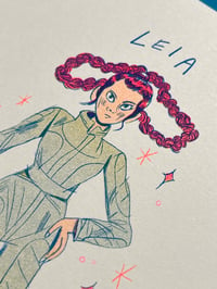Image 5 of Super Women Riso Print Series: Leia / Star Wars